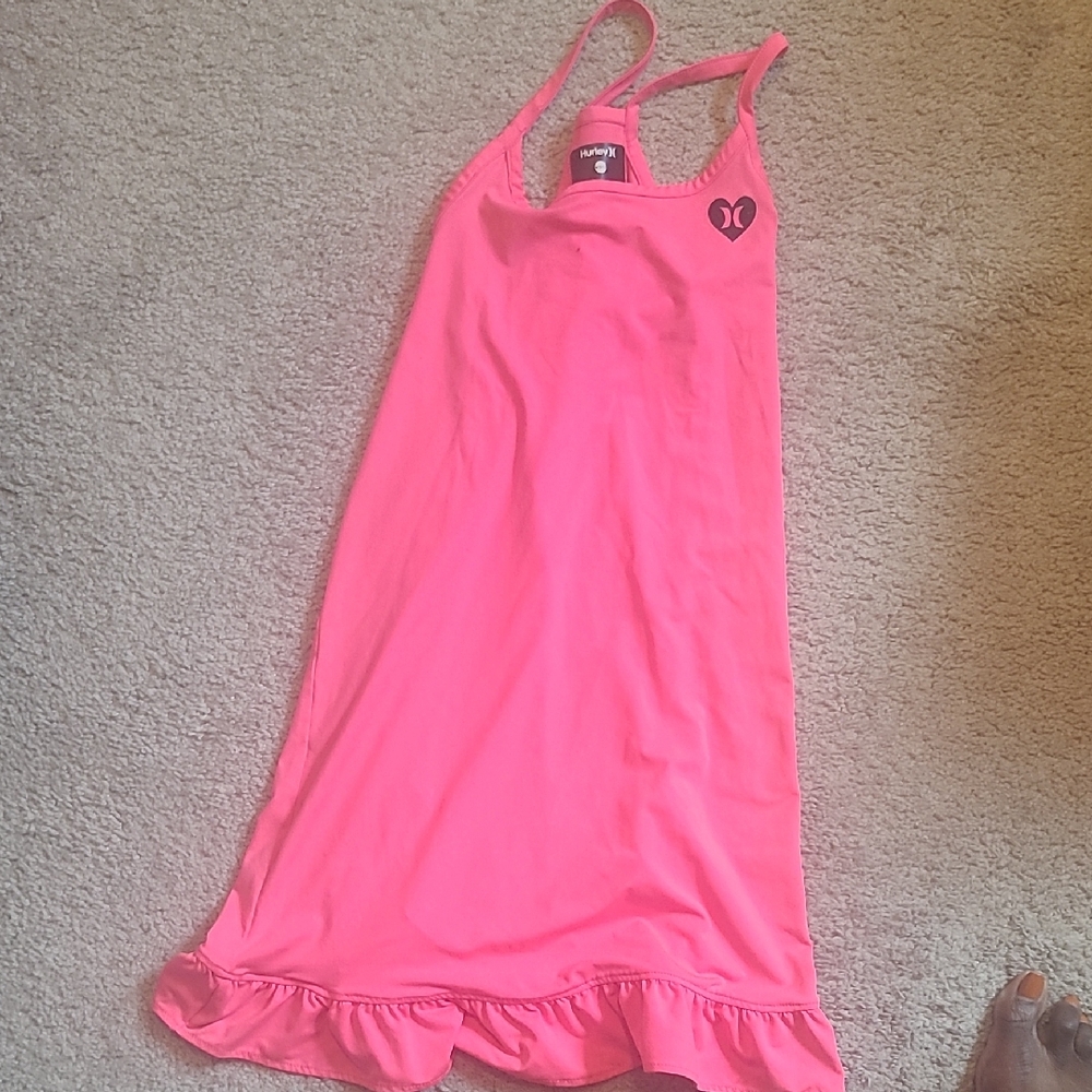 Hurley Neon Pink Strappy Dress (Swim Cover-up)